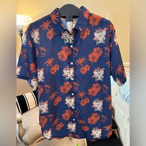 Montgomery Biscuits AA Baseball team Navy and Orange Men's Hawaiian Shirt, NWOTS